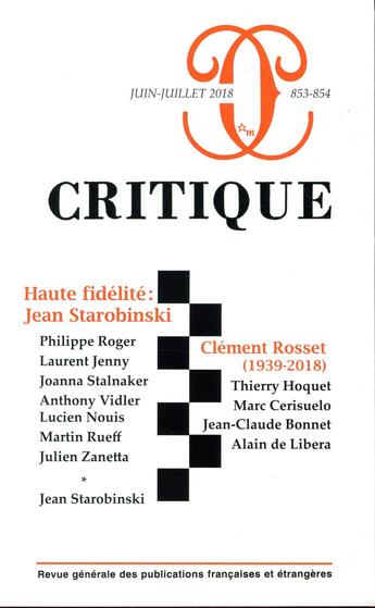 Couverture du livre « REVUE CRITIQUE » de  aux éditions Minuit