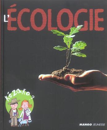 Couverture du livre « L'écologie » de Zeitoun/Allen aux éditions Mango