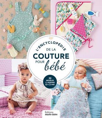 Couverture du livre « Grand livre couture bébé » de  aux éditions Marie-claire