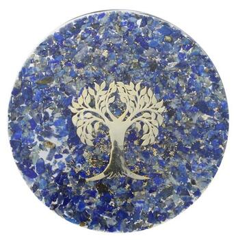 Couverture du livre « Sous verre orgonite lapis lazuli avec symbole arbre de vie » de  aux éditions Dg-exodif