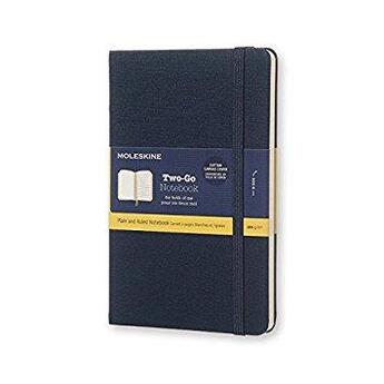 Couverture du livre « Carnet two go medium rigide bleu oriental » de Moleskine aux éditions Moleskine Papet