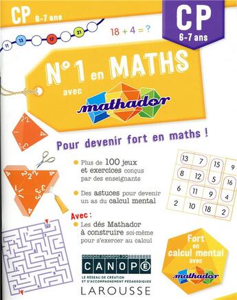 Couverture du livre « Numero 1 en maths avec mathador cp » de Canope aux éditions Larousse