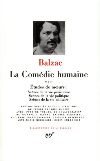 Couverture du livre « La comédie humaine Tome 8 » de Honoré De Balzac aux éditions Gallimard