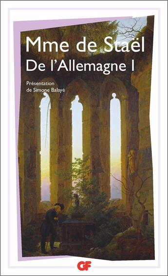 Couverture du livre « De l'Allemagne Tome 1 » de Germaine De Staël-Holstein aux éditions Flammarion