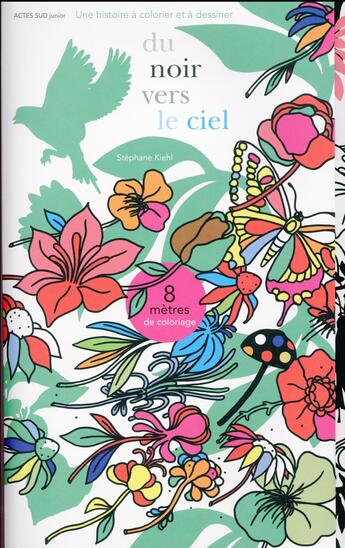 Couverture du livre « Du noir vers le ciel ; 8 mètres de coloriage ! » de Stephane Kiehl aux éditions Actes Sud Jeunesse