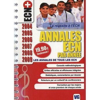 Couverture du livre « Annales ECN 2004-2009 » de  aux éditions Vernazobres Grego