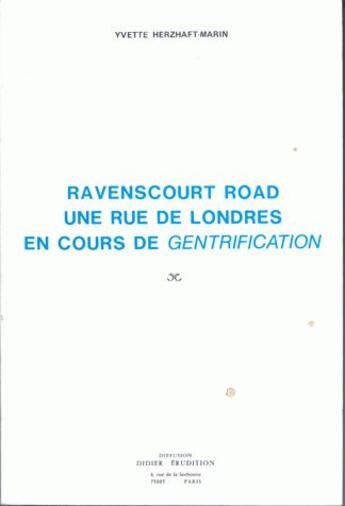 Couverture du livre « Ravenscourt road, une rue de Londres en cours de gentrification » de Herzhaft-Marin Y. aux éditions Klincksieck