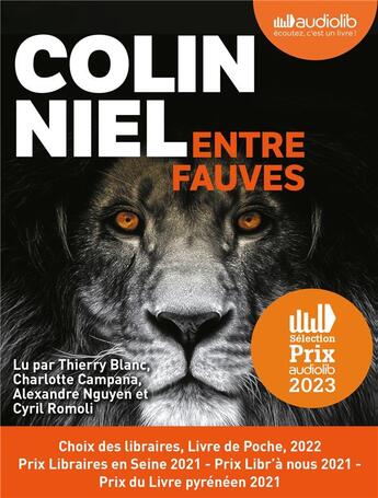 Couverture du livre « Entre fauves - livre audio 1 cd mp3 » de Colin Niel aux éditions Audiolib