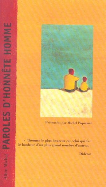 Couverture du livre « Paroles D'Honnete Homme » de Michel Piquemal aux éditions Albin Michel