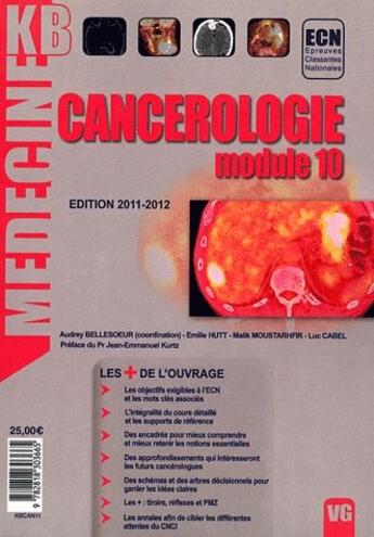 Couverture du livre « Kb cancerologie module 10 » de A.Bellesoeur aux éditions Vernazobres Grego