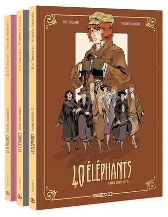 Couverture du livre « 40 éléphants : Tome 1 à Tome 3 » de Kid Toussaint et Virginie Augustin aux éditions Bamboo