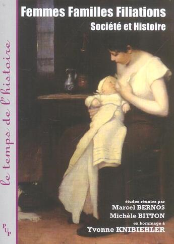 Couverture du livre « Femmes familles filiations en hommage a yvonne knibiehler » de  aux éditions Pu De Provence