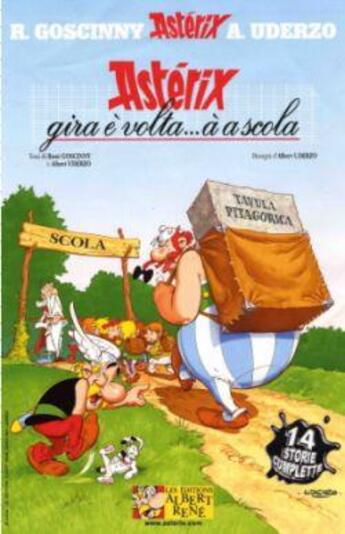 Couverture du livre « Astérix t.32 : Asterix gira è volta... à a scola » de Rene Goscinny et Albert Uderzo aux éditions Albert Rene