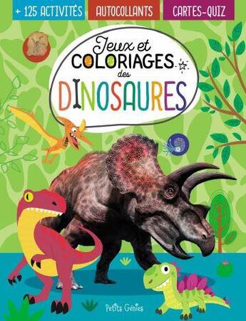 Couverture du livre « Jeux et coloriages des dinosaures » de Huynh Kim aux éditions Shoebox Media