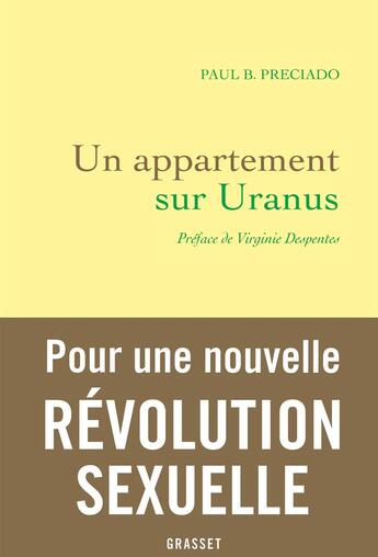 Couverture du livre « Un appartement sur Uranus » de Paul B. Preciado aux éditions Grasset