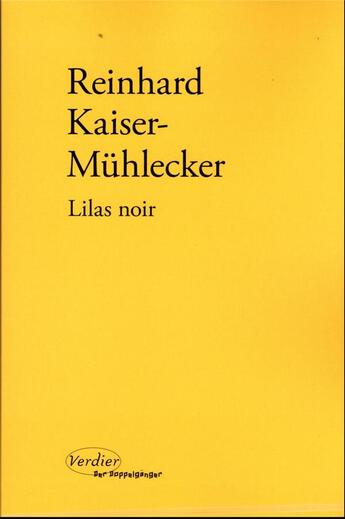 Couverture du livre « Lilas noir » de Reinhard Kaiser-Muhlecker aux éditions Verdier