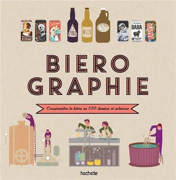 Couverture du livre « Bièrographie ; comprendre la bière en 100 dessins et schémas » de Anne-Laure Pham et Elisabeth Pierre aux éditions Hachette Pratique