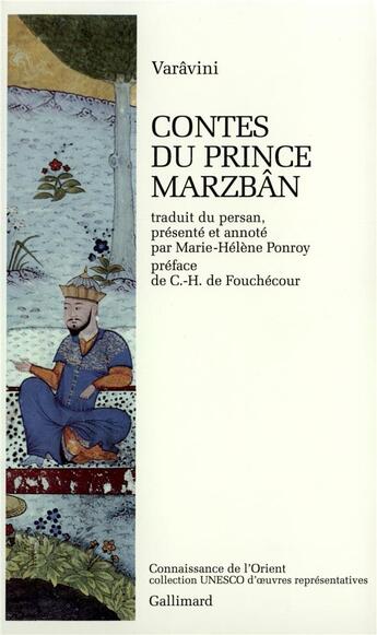 Couverture du livre « Contes du prince Marzbân » de Varavini Sa'D aux éditions Gallimard