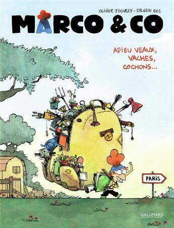 Couverture du livre « Marco & co t.1 ; adieu veaux, vaches, cochons... » de Olivier Jouvray et Sylvain Bec aux éditions Bayou Gallisol