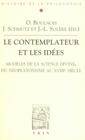 Couverture du livre « Le Contemplateur Et Les Idees » de  aux éditions Vrin