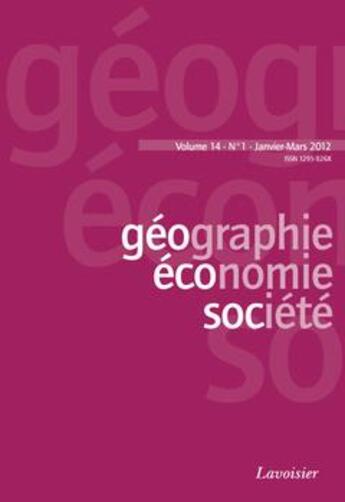 Couverture du livre « Geographie economie societe vol 14 n 1 janviermars 2012 » de  aux éditions Tec Et Doc