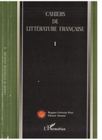 Couverture du livre « Cahiers de litterature francaise » de  aux éditions L'harmattan