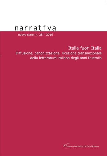 Couverture du livre « Narrativa, n 38. italia fuori italia » de Onnis Ramona aux éditions Pu De Paris Ouest