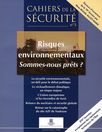 Couverture du livre « Risques environnementaux : sommes-nous prêts » de  aux éditions Documentation Francaise