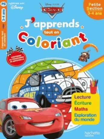 Couverture du livre « Cars j'apprends tout en coloriant ps » de  aux éditions Hachette Education