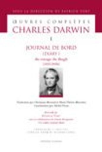 Couverture du livre « Oeuvres complètes t.1. ; journal de bord du voyage du Beagle [1831-1836] » de Charles Darwin aux éditions Slatkine