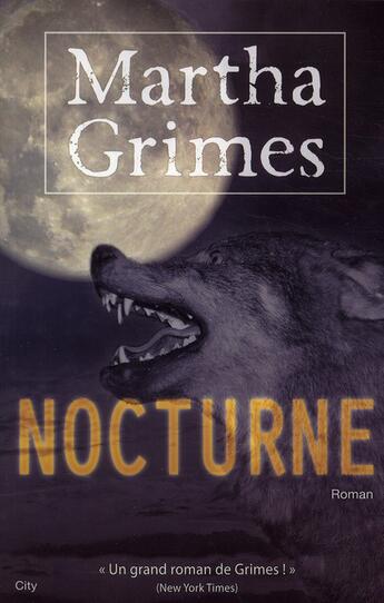 Couverture du livre « Nocturne » de Martha Grimes aux éditions City