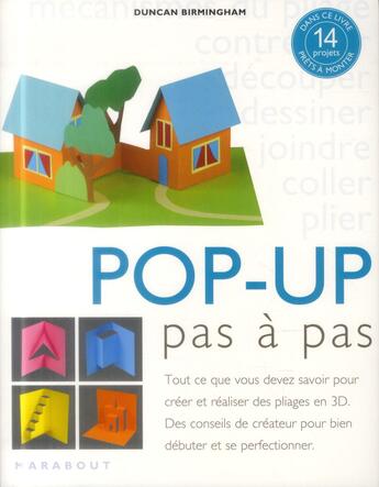 Couverture du livre « Pop-up pas à pas » de Duncan Birmingham aux éditions Marabout