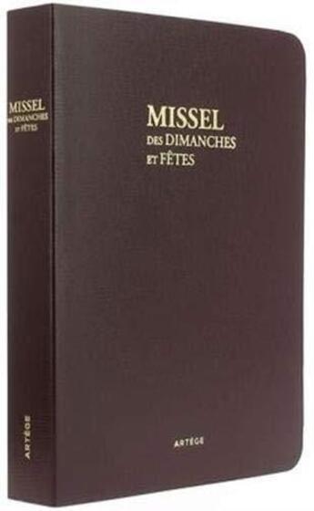 Couverture du livre « Missel traditionnel de voyage des dimanches et fêtes » de  aux éditions Artege