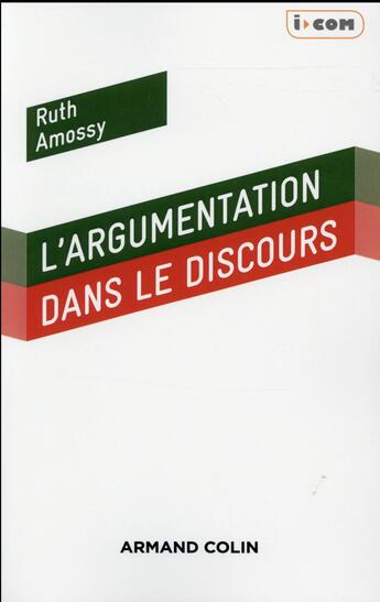 Couverture du livre « L'argumentation dans le discours (3e édition) » de Ruth Amossy aux éditions Armand Colin