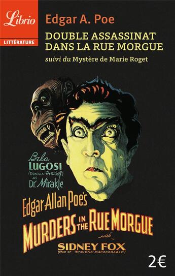 Couverture du livre « Double assassinat dans la rue Morgue » de Edgar Allan Poe aux éditions J'ai Lu