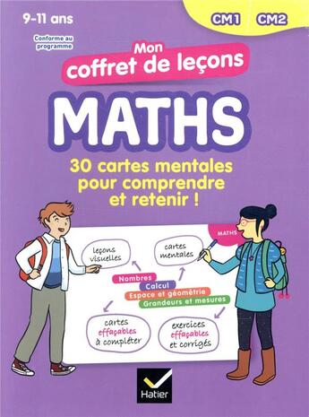 Couverture du livre « Mon coffret de lecons maths cm1-cm2 » de Idiard/Han aux éditions Hatier