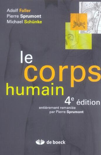 Couverture du livre « Le corps humain - 4eme edition (4e édition) » de Faller aux éditions De Boeck