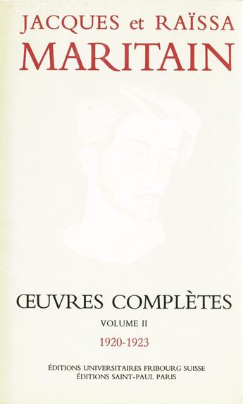 Couverture du livre « Oeuvres completes maritain ii » de Maritain aux éditions Saint Paul Editions