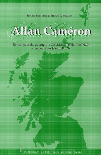 Couverture du livre « Allan cameron » de Berton J aux éditions Pu De Saint Etienne