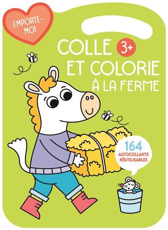 Couverture du livre « 3+ verte colle et colorie » de  aux éditions Yoyo Books