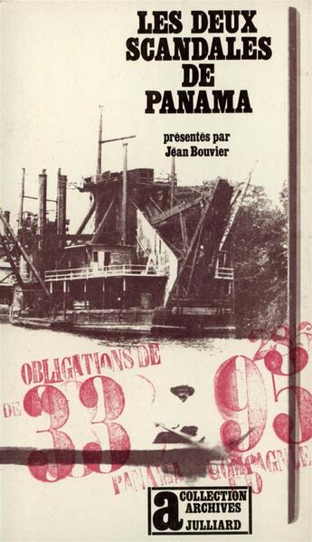 Couverture du livre « Les deux scandales de panama » de Jean Bouvier aux éditions Gallimard