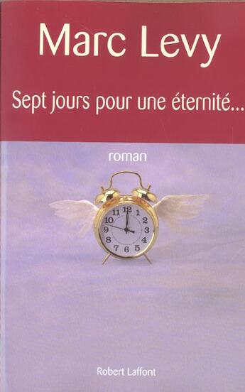 Couverture du livre « Sept jours pour une éternité » de Marc Levy aux éditions Robert Laffont