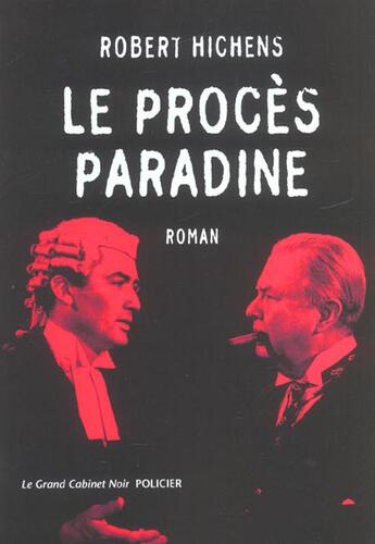 Couverture du livre « Le procès Paradine » de Robert Hichens aux éditions Belles Lettres