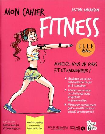 Couverture du livre « Mon cahier : fitness » de Isabelle Maroger et Sophie Ruffieux et Justine Andanson aux éditions Solar