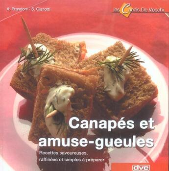 Couverture du livre « Canapes et amuse gueules » de Prandoni aux éditions De Vecchi