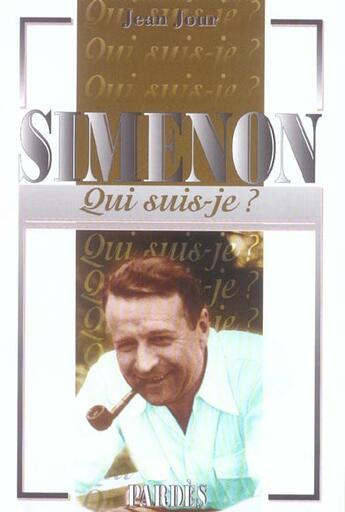 Couverture du livre « Simenon » de Jean Jour aux éditions Pardes