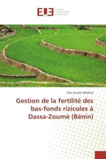 Couverture du livre « Gestion de la fertilite des bas-fonds rizicoles A Dassa-Zoume (BENIN) » de Félix Alladassi aux éditions Editions Universitaires Europeennes