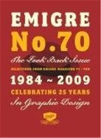 Couverture du livre « Emigre 70 : 1984-2009 » de  aux éditions Gingko Press