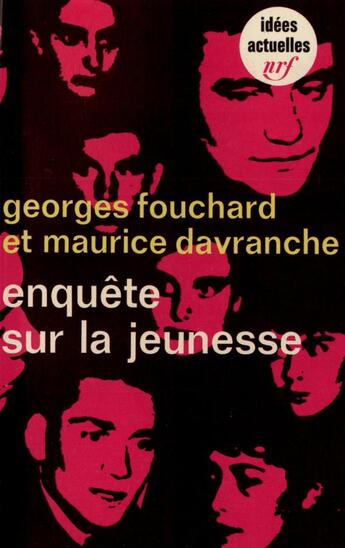 Couverture du livre « Enquete sur la jeunesse » de Davranche/Fouchard aux éditions Gallimard