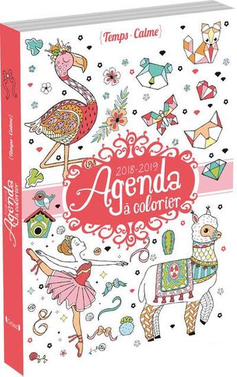 Couverture du livre « Agenda a colorier 2018-2019 » de Eugenie Varone aux éditions Grund